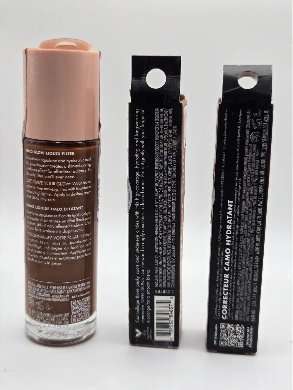 e.l.f. Halo Glow Liquid Filter and Hydrating Camo Concealer Set - Deep Olive & 2